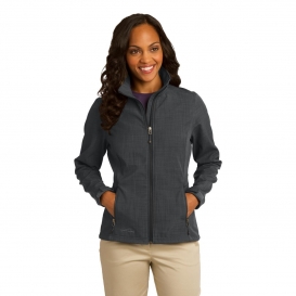 Eddie Bauer EB533 Ladies Shaded Crosshatch Soft Shell Jacket - Grey