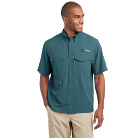 Eddie Bauer EB602 Short Sleeve Performance Fishing Shirt - Gulf Teal