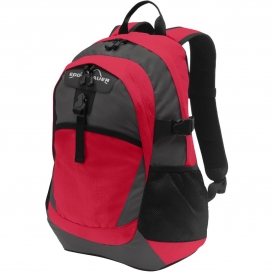 Eddie Bauer EB910 Ripstop Backpack - Radish/Grey Steel