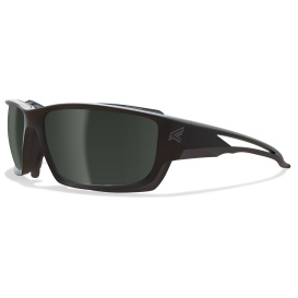 Edge GTSK21-G15-7 Kazbek Safety Glasses - Black Foam Lined Frame - Silver Polarized Mirror Lens