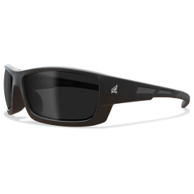 Edge PM116 Mazeno Slim Safety Glasses - Black Frame - Smoke Lens