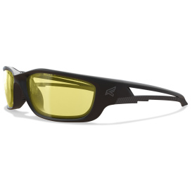 Edge SK-XL112 Kazbek XL Safety Glasses - Black XL Frame - Yellow Lens