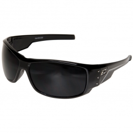 Edge THZ216 Caraz Safety Glasses - Black Frame - Smoke Polarized Lens
