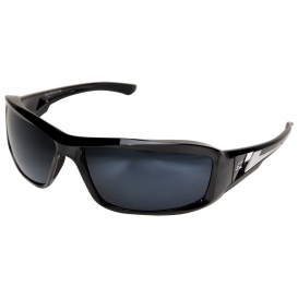 Edge TXB21-G15-7 Brazeau Safety Glasses - Black Frame - G-15 Silver Mirror Polarized Lens