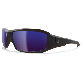 Edge TXBAP238 Brazeau Safety Glasses - Black Frame - Blue Polarized Mirror Lens