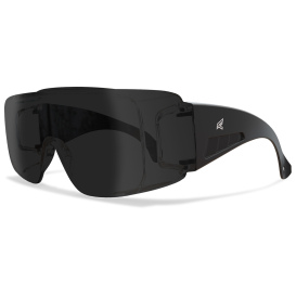Edge XF116-L Ossa Safety Glasses - Black OTG Frame - Smoke Lens