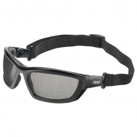 Elvex GG-50 AirSpecs Goggles - Black Foam Lined Frame - Steel Mesh Lens