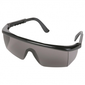 ERB by Delta Plus 15201 Sting-Rays Adjustable Safety Glasses - Black Frame - Smoke Lens