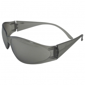 ERB by Delta Plus 15282 Boas Safety Glasses - Silver Temples - Silver Mirror Lens