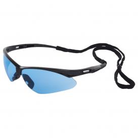 ERB by Delta Plus 15329 Octane Safety Glasses - Black Frame - Light Blue Lens