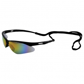 ERB by Delta Plus 15333 Octane Safety Glasses - Black Frame - Hi-Res Red Mirror Lens