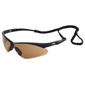 ERB by Delta Plus 15344 Octane Safety Glasses - Black Frame - Brown Smoke Anti-Fog Lens