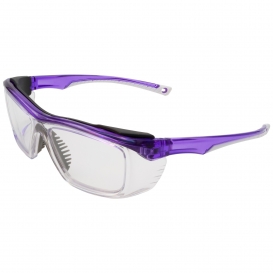 ERB by Delta Plus 15350 Susan Safety Glasses - Purple Frame - Clear Lens