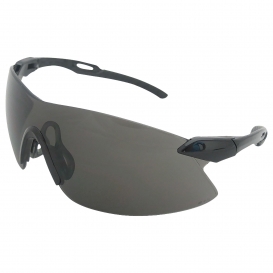 ERB by Delta Plus 15421 Strikers Safety Glasses - Black Frame - Smoke Lens