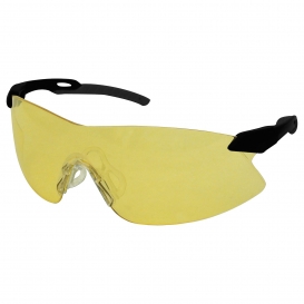 ERB by Delta Plus 15422 Strikers Safety Glasses - Black Frame - Amber Lens