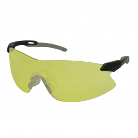ERB 15422 Strikers Safety Glasses - Black Frame - Amber Lens