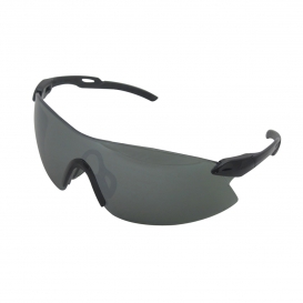 ERB Strikers Safety Glasses - Black Frame - Silver Mirror Lens