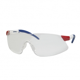 ERB Strikers Safety Glasses - Red/White/Blue Frame - Clear Lens