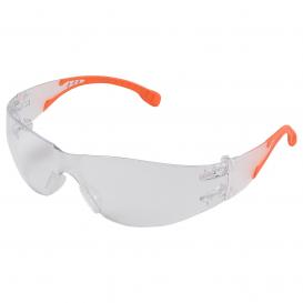 ERB by Delta Plus 16267 I-Fit Flex Safety Glasses - Orange Frame - Clear Lens