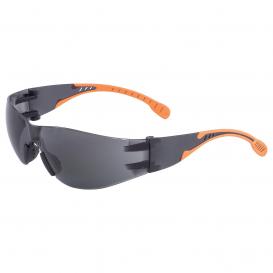 ERB by Delta Plus 16270 I-Fit Flex Safety Glasses - Orange Frame - Black Lens