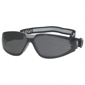 ERB by Delta Plus 16401 Boas Sport Safety Glasses - Smoke Frame - Smoke Anti-Fog Lens