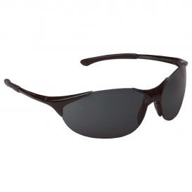 ERB by Delta Plus 16806 Keystone Safety Glasses - Black Frame - Smoke Lens