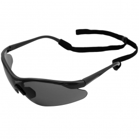 ERB Maltese Safety Glasses - Black Frame - Smoke Lens