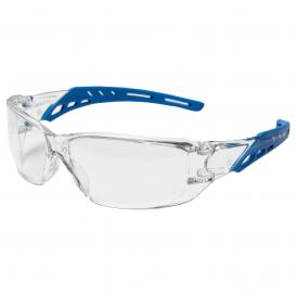 ERB by Delta Plus 17506 Kick Safety Glasses - Blue Frame - Clear Anti-Fog Lens
