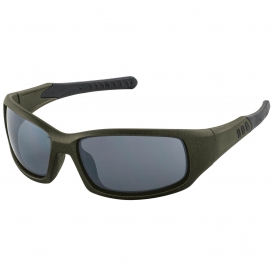 ERB by Delta Plus 17581 O.N.E. Free Ride Safety Glasses - Green Frame - Gray Mirror Lens