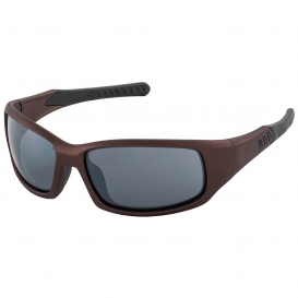 ERB by Delta Plus 17582 O.N.E. Free Ride Safety Glasses - Brown Frame - Gray Mirror Lens