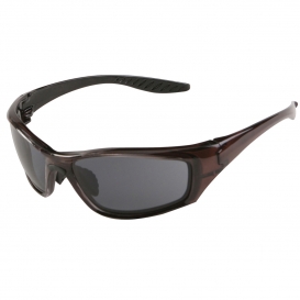 ERB 8200 Safety Glasses - Brown Frame - Smoke Polarized Lens