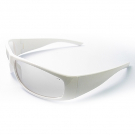 ERB by Delta Plus 17929 Boas Xtreme Safety Glasses - White Frame - Silver Mirror Lens