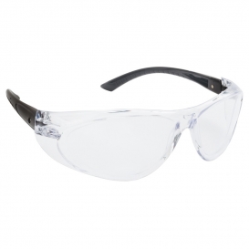 ERB by Delta Plus 17935 Switchback Safety Glasses - Black Ratcheting Temples - Clear Lens