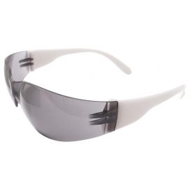 ERB by Delta Plus 17944 Lucy Safety Glasses - White Frame - Smoke Anti-Fog Lens