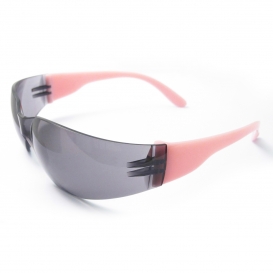 ERB Lucy Safety Glasses - Pink Frame - Smoke Anti-Fog Lens