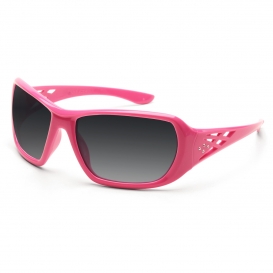 ERB Rose Safety Glasses - Pink Frame - Smoke Lens