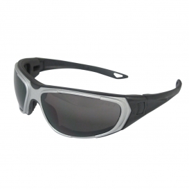 ERB by Delta Plus 18001 NT2 Safety Glasses/Goggles - Gray Foam Lined Frame - Smoke Anti-Fog Lens