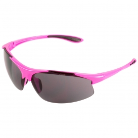ERB by Delta Plus 18040 Ella Safety Glasses - Pink Frame - Gray Lens
