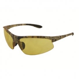 ERB by Delta Plus 18616 Commandos Safety Glasses - Camo Frame - Amber Lens