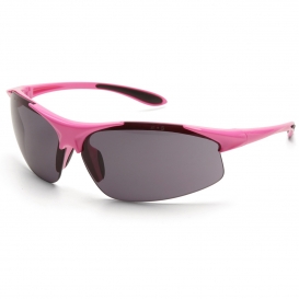 ERB Ella Safety Glasses - Pink Frame - Smoke Anti-Fog Lens