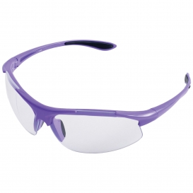ERB by Delta Plus 18624 Ella Safety Glasses - Purple Frame - Clear Lens
