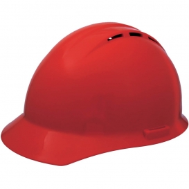 ERB by Delta Plus 19254 Americana Vented Hard Hat - 4-Point Pinlock Suspension - Red