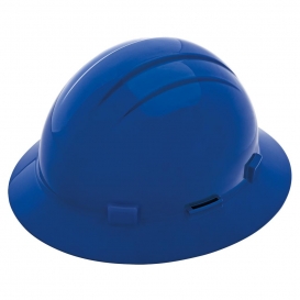 ERB by Delta Plus 19266 Americana Slotted Full Brim Hard Hat - 4-Point Ratchet Suspension - Blue