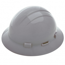 ERB by Delta Plus 19267 Americana Slotted Full Brim Hard Hat - 4-Point Ratchet Suspension - Gray