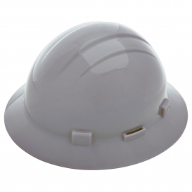 ERB by Delta Plus 19297 Americana Slotted Full Brim Hard Hat - 4-Point Pinlock Suspension - Gray