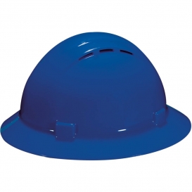 ERB by Delta Plus 19336 Americana Vented Full Brim Hard Hat - 4-Point Pinlock Suspension - Blue