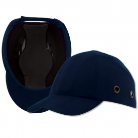 ERB 19400 913 Bump Cap - 100% Cotton Ball Cap with ABS Shell Insert - Dark Blue