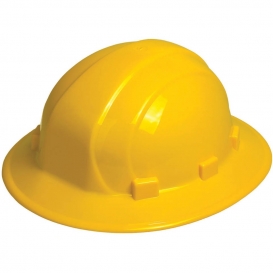ERB by Delta Plus 19912 Omega II Full Brim Hard Hat - 6-Point Ratchet Suspension - Yellow