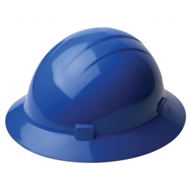 ERB by Delta Plus 20006 Americana 360 ANSI Type II Full Brim Hard Hat - 4-Point Ratchet Suspension - Blue
