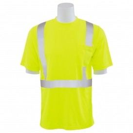 ERB by Delta Plus 9006ST Type R Class 2 Tall Birdseye Mesh Short Sleeve Safety Shirt - Yellow/Lime